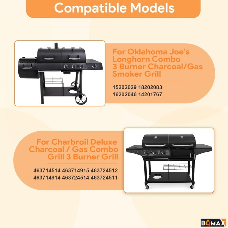 BQMAX Grill Igniter Kit for Oklahoma Joe's Longhorn Combo 3 Burner Charcoal/Gas Smoker Grill 15202029 18202083 16202046 14201767, 4 Outlet Tact Push Button Grill Igniter for Oklahoma Joes Longhorn - Image 2